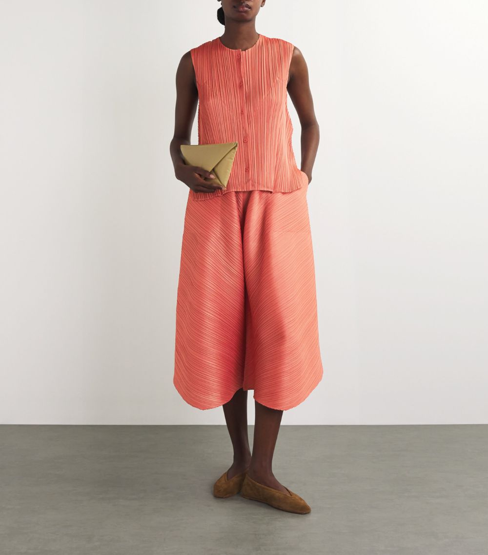 Pleats Please Issey Miyake Pleats Please Issey Miyake Cropped Solar Flare Trousers