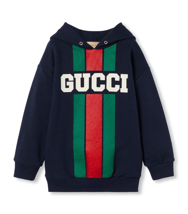 Gucci Gucci Kids Cotton Web Hooded Sweatshirt (4-12 Years)