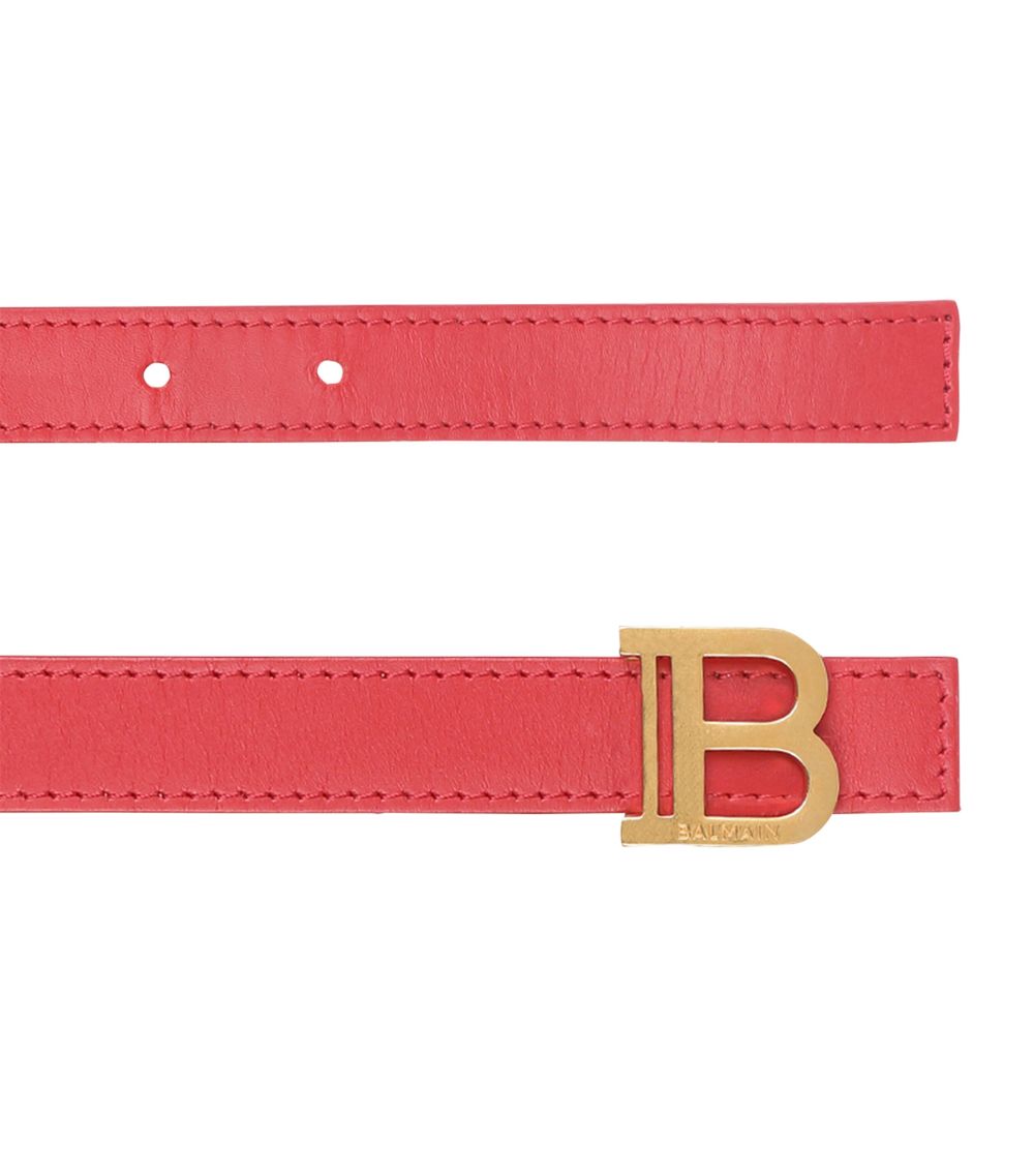 Balmain Balmain Leather Logo-Buckle Belt