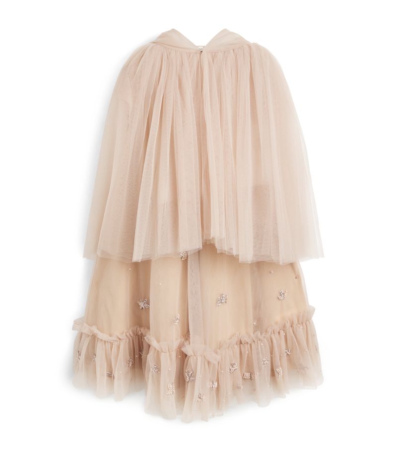  Shatha Essa Kids Tulle Dress And Cape Set (2-14 Years)