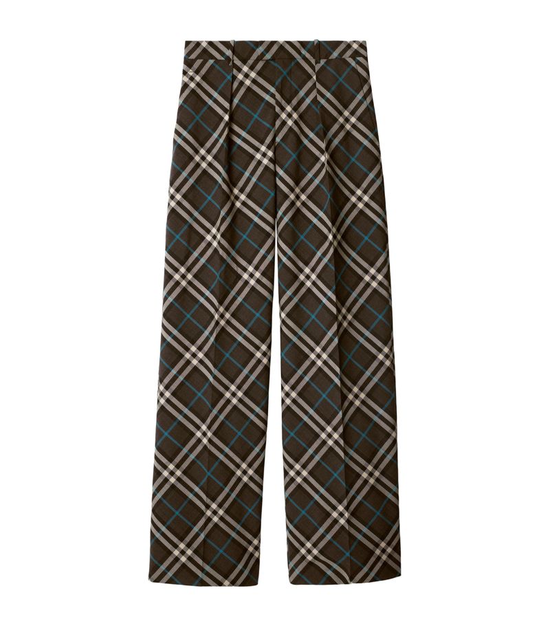 Burberry Burberry Wool-Blend Check Tailored Trousers