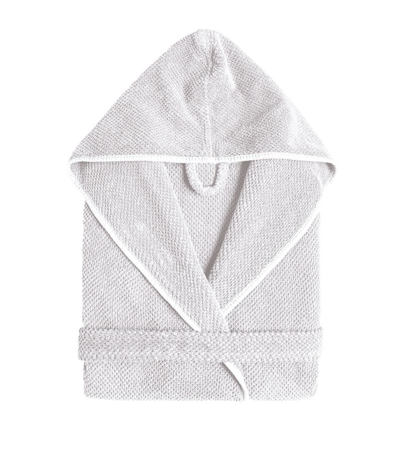 Graccioza Graccioza Cotton-Linen Waffle Hooded Bathrobe (Large/Extra Large)