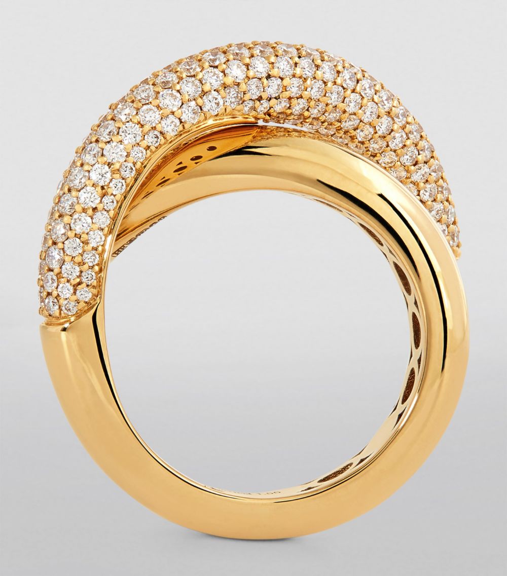 Engelbert Engelbert Yellow Gold And Diamond Loop Ring
