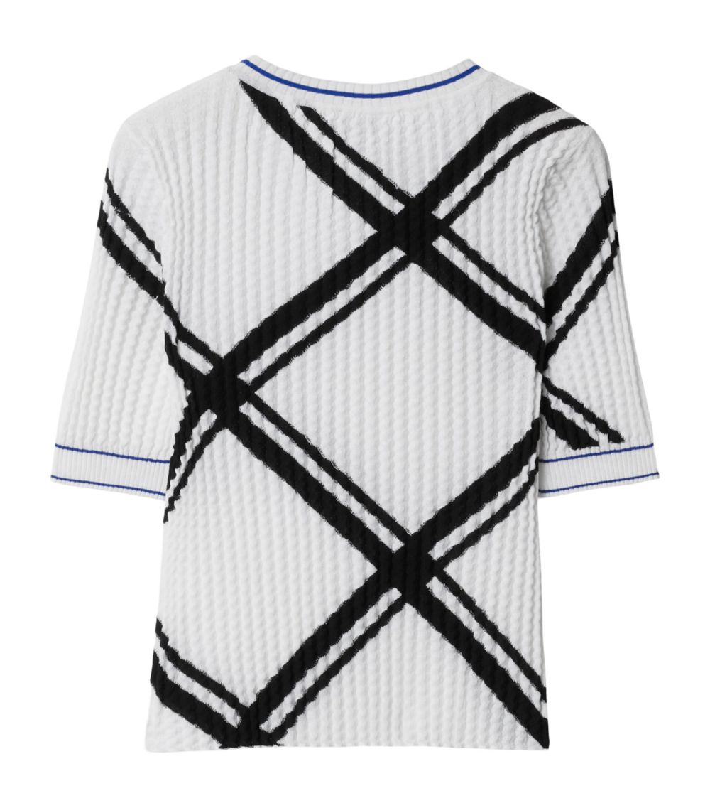 Burberry Burberry Cotton Check T-Shirt