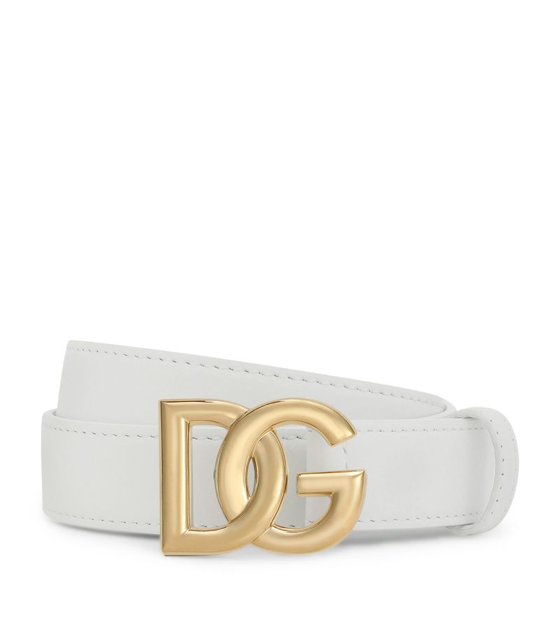 Dolce & Gabbana Dolce & Gabbana Leather Crossover Logo Belt