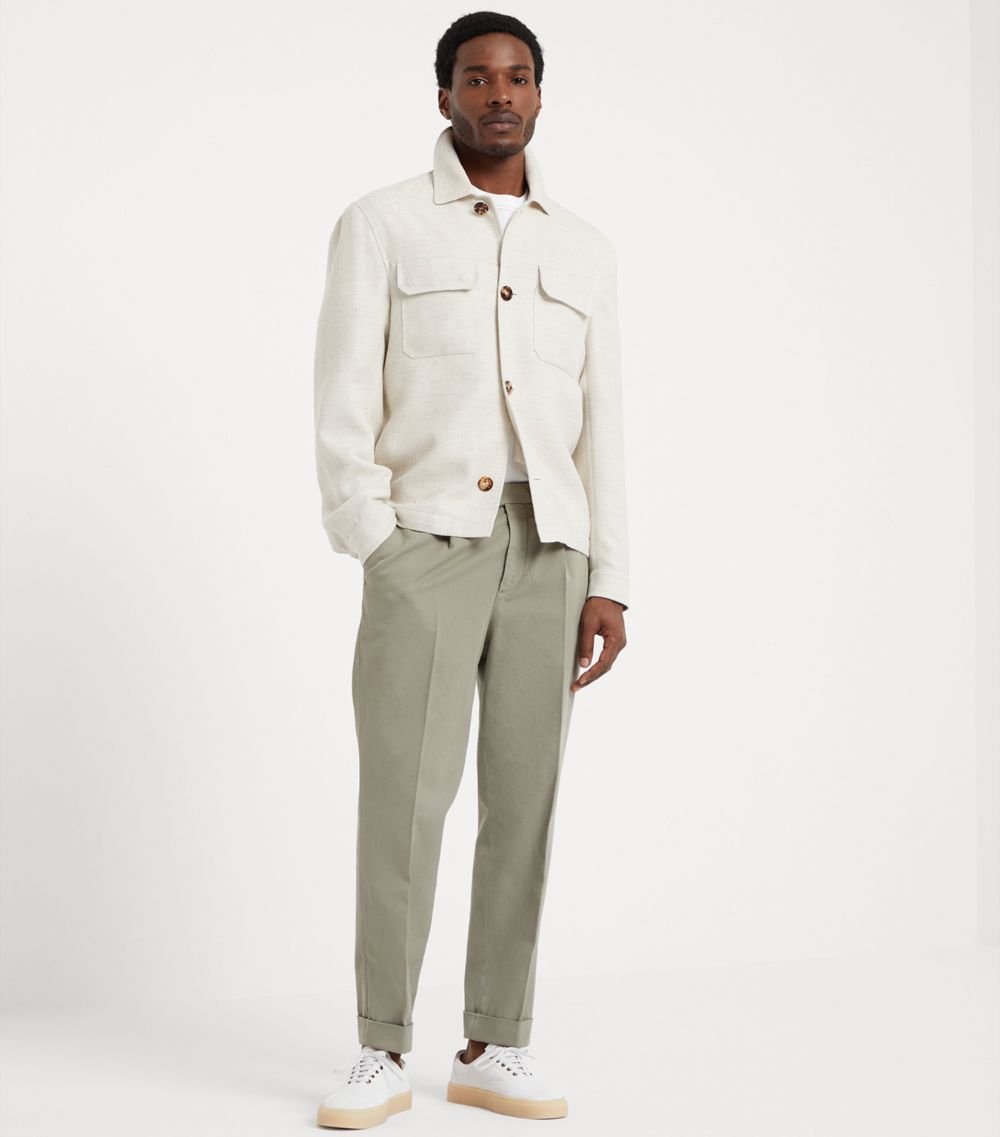 Brunello Cucinelli Brunello Cucinelli Gabardine Leisure Fit Trousers