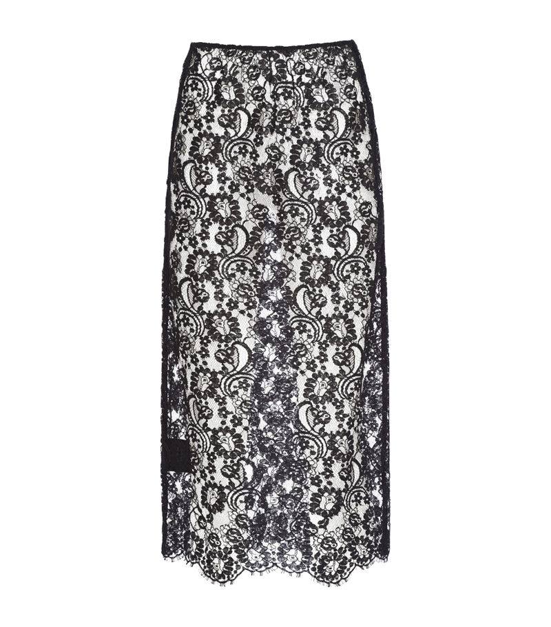 Prada Prada Lace Triangle Midi Skirt