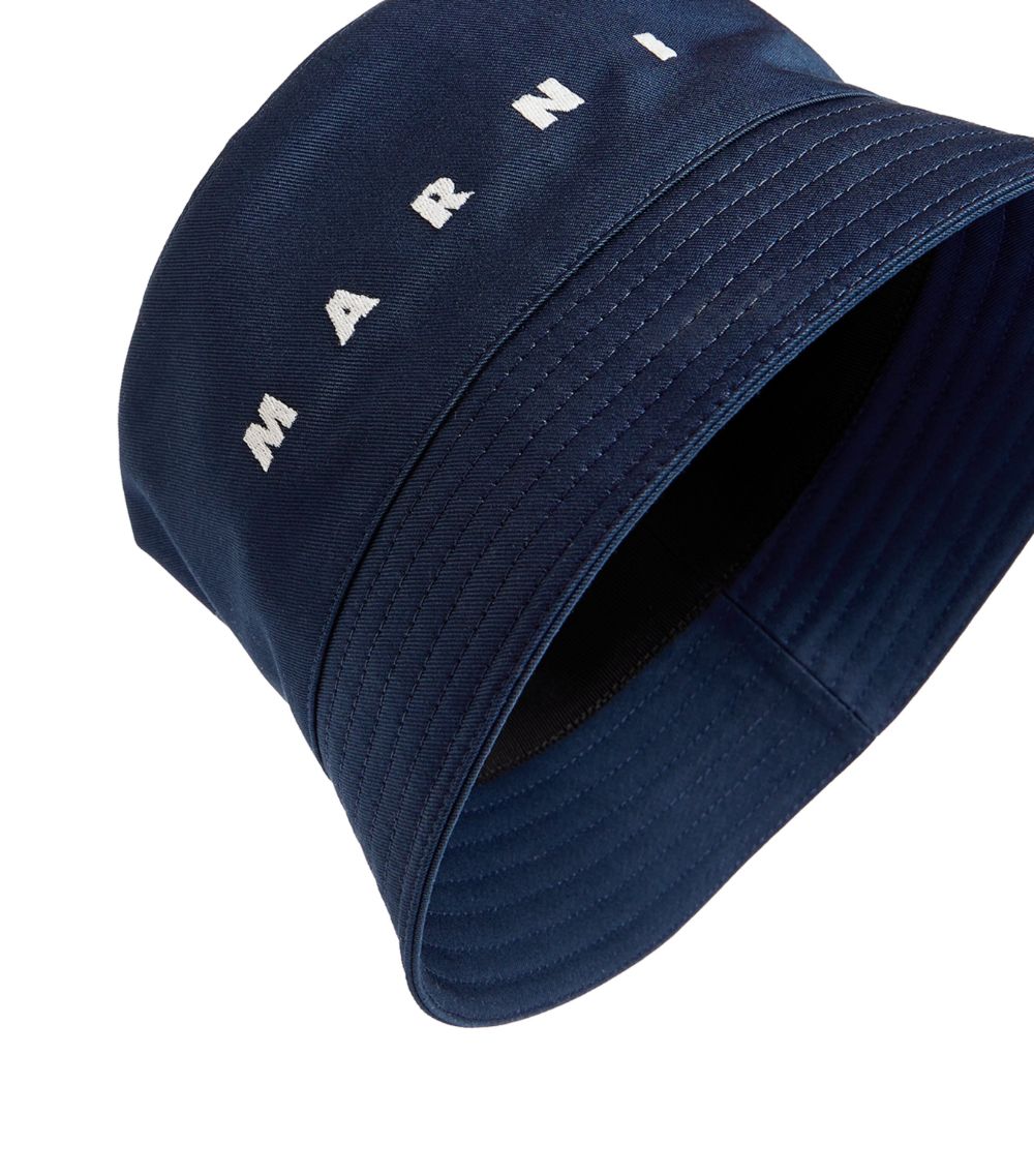 Marni Marni Cotton Logo Bucket Hat