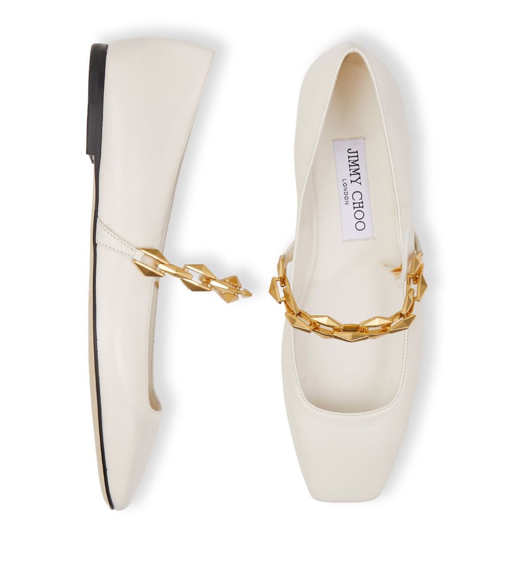 Jimmy Choo Jimmy Choo Diamond Tilda Leather Flats