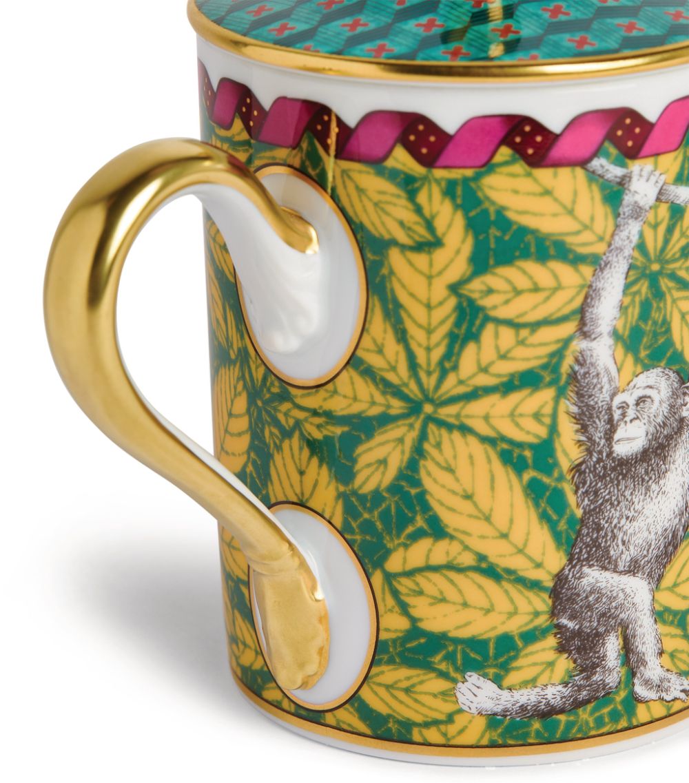Ginori Ginori 1735 Porcelain Monkey Mug With Cover