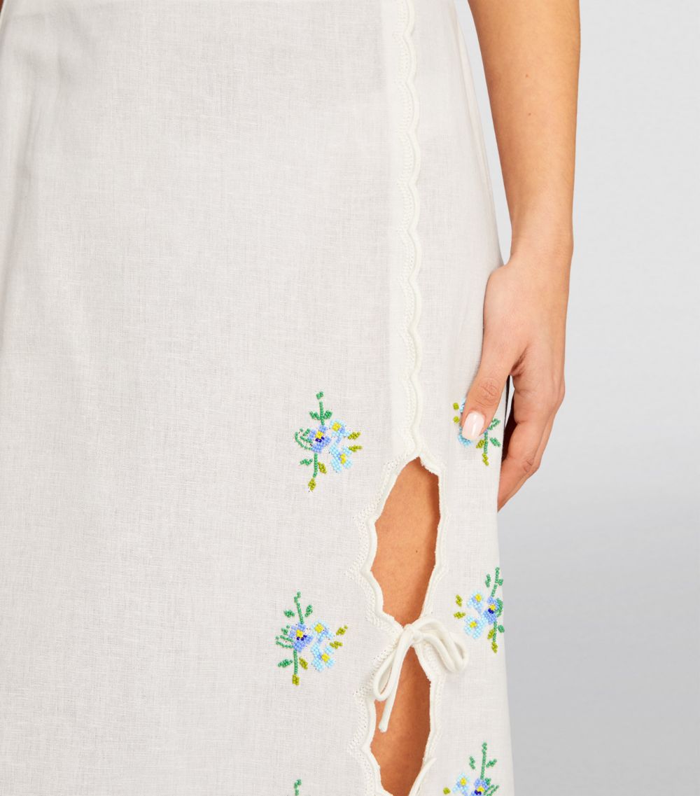 Sea Sea Cotton-Blend Tania Midi Skirt