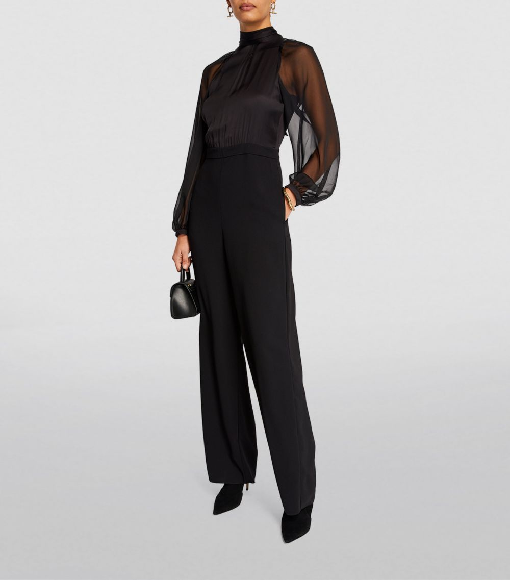 Max & Co. Max & Co. Crepe-Satin-Chiffon Jumpsuit