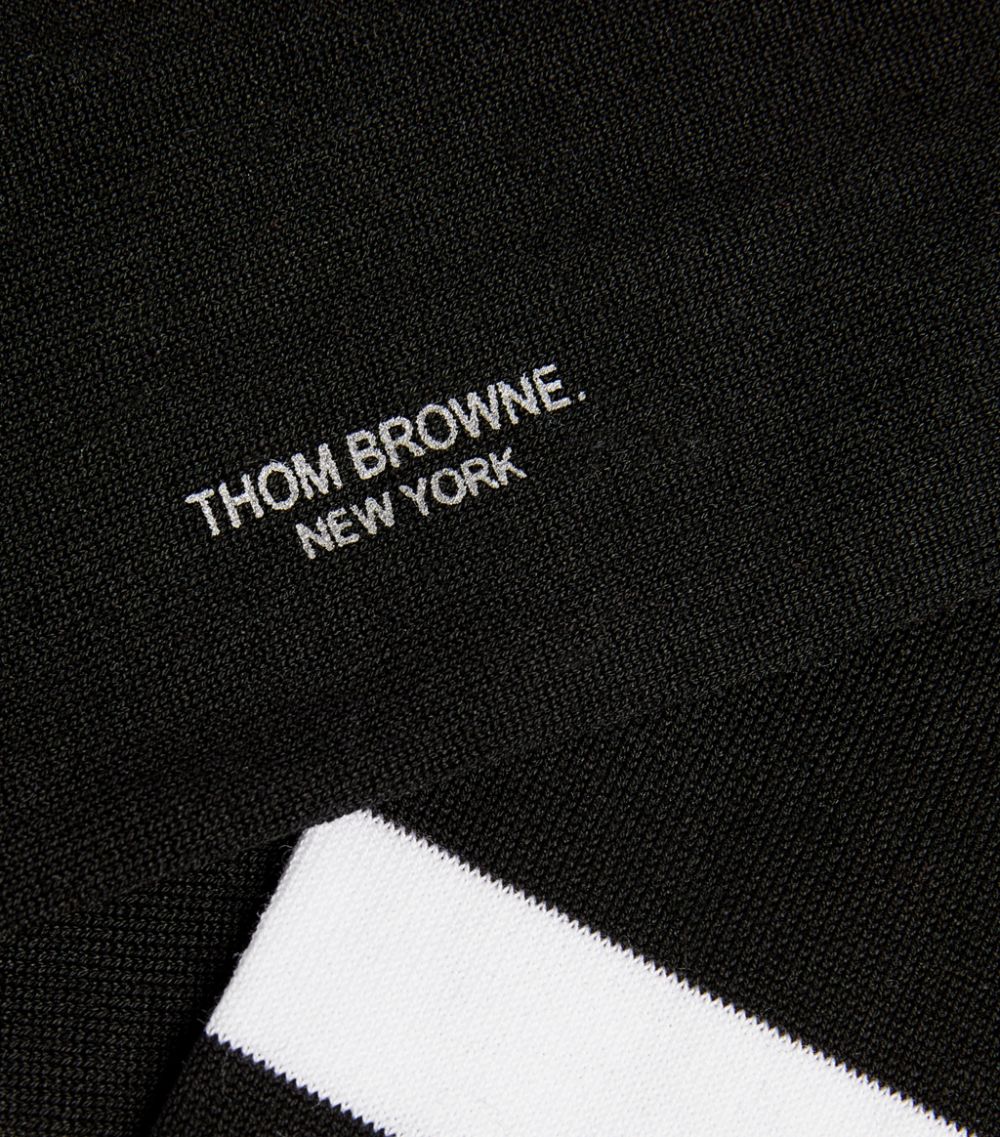 Thom Browne Thom Browne Cotton-Blend 4-Bar Over-The-Calf Socks