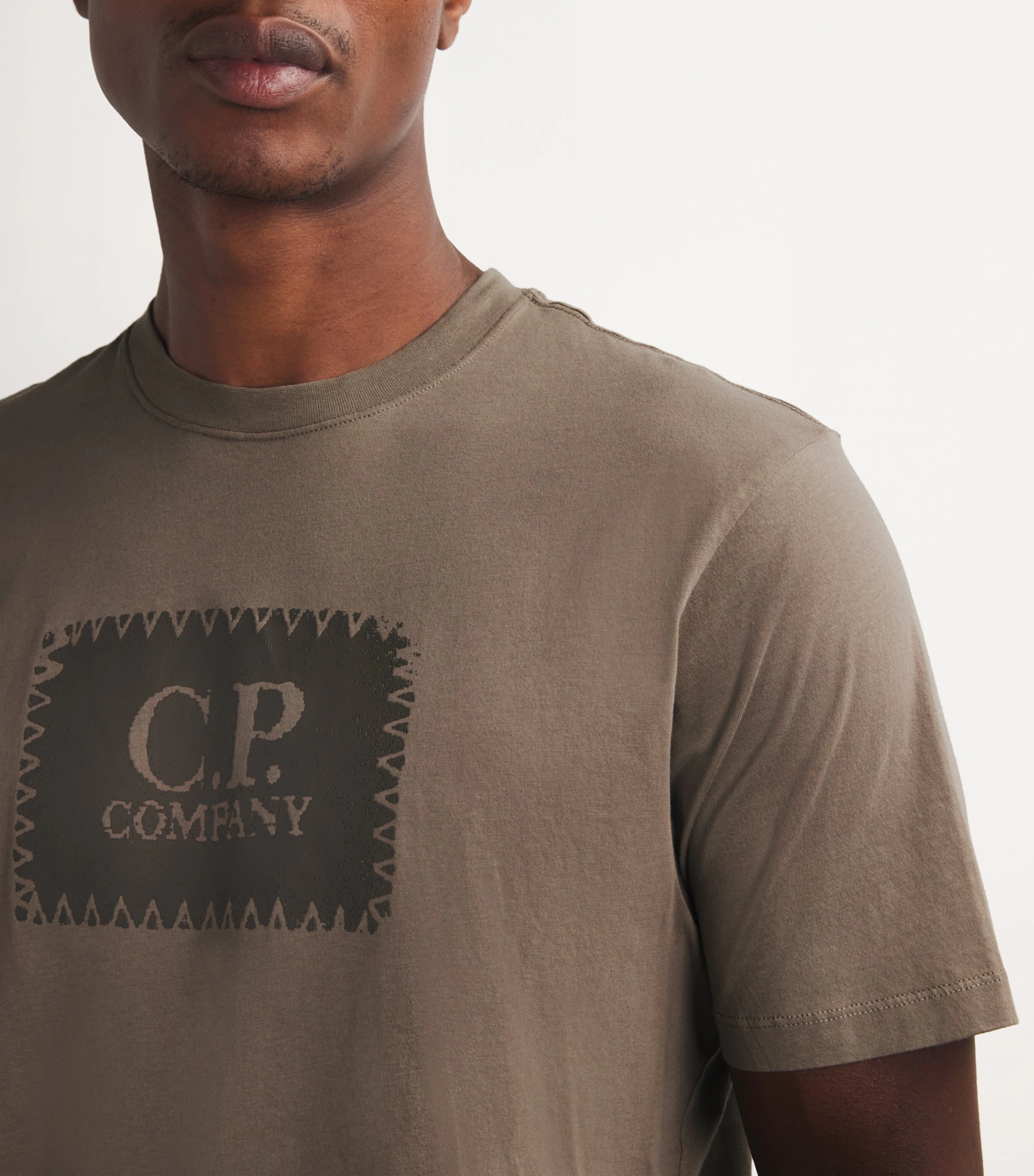 C.P. Company C. P. Company Cotton Distressed Logo T-Shirt