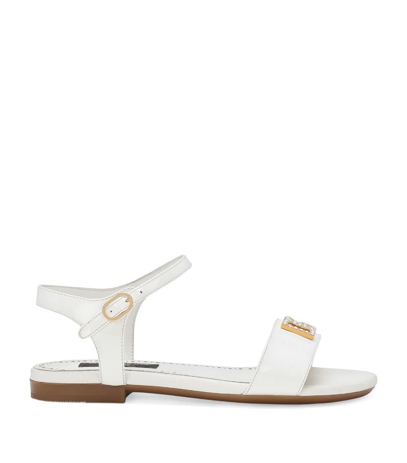 Dolce & Gabbana Dolce & Gabbana Kids Leather Dg Logo Sandals