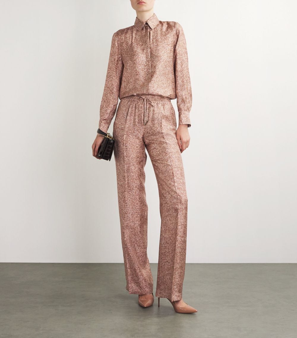 Kiton Kiton Silk Herringbone Drawstring Trousers