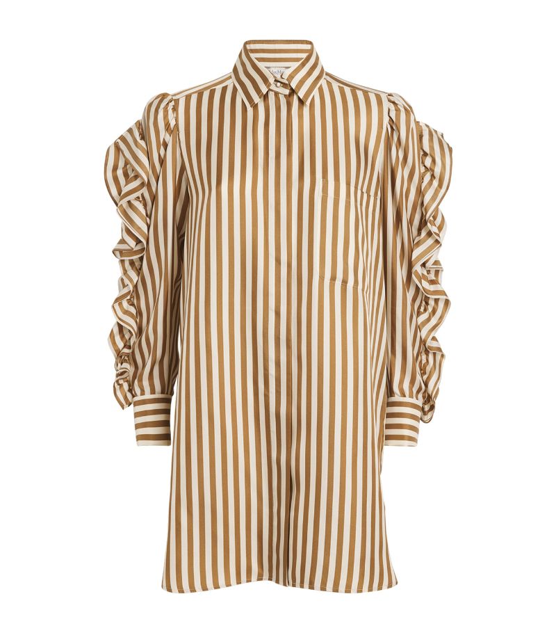 Max Mara Max Mara Silk Striped Manna Shirt Dress