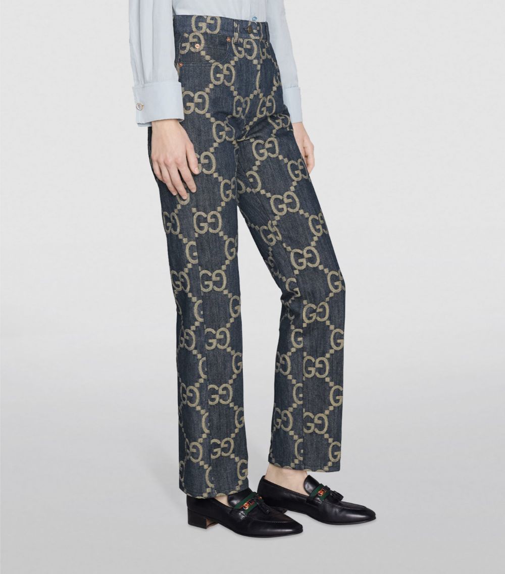 Gucci Gucci Jumbo Gg High-Rise Straight Jeans