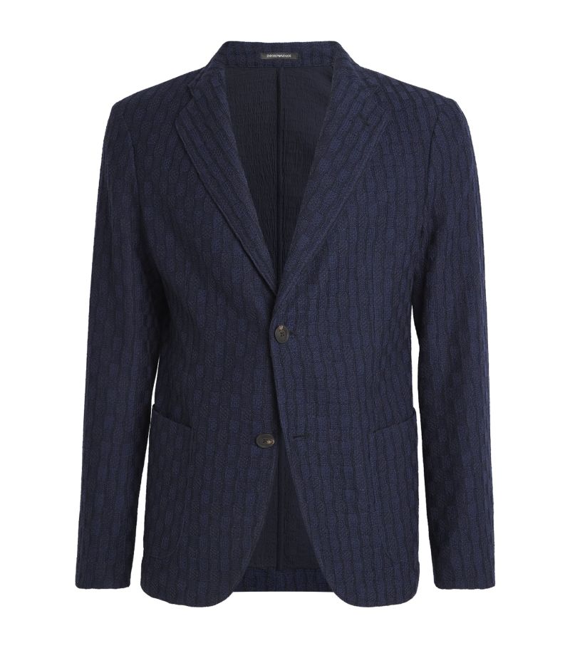 Emporio Armani Emporio Armani Virgin Wool Textured Blazer