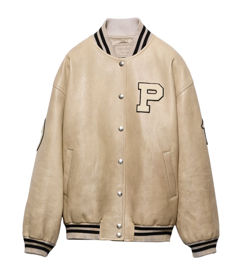 Prada Prada Leather Bomber Jacket