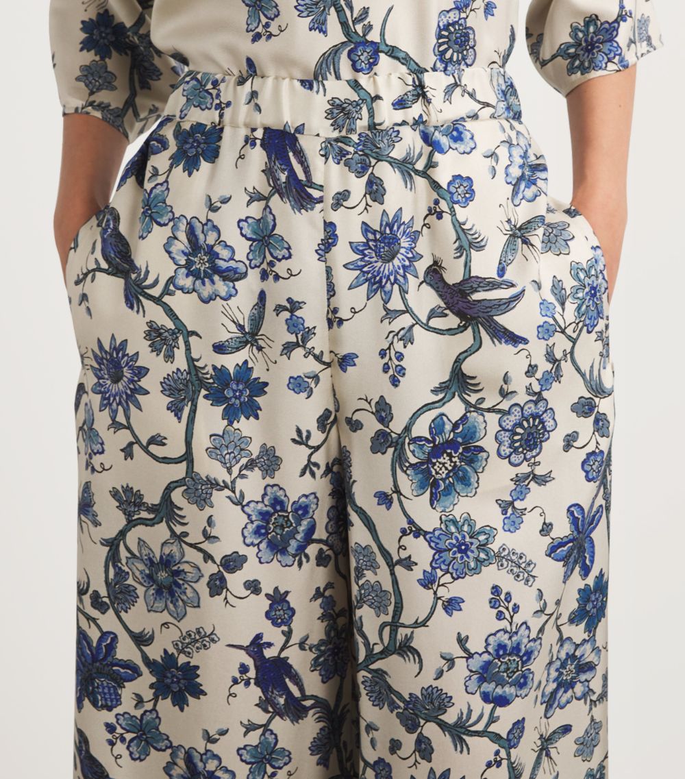 Weekend Max Mara Weekend Max Mara Silk Floral Trousers