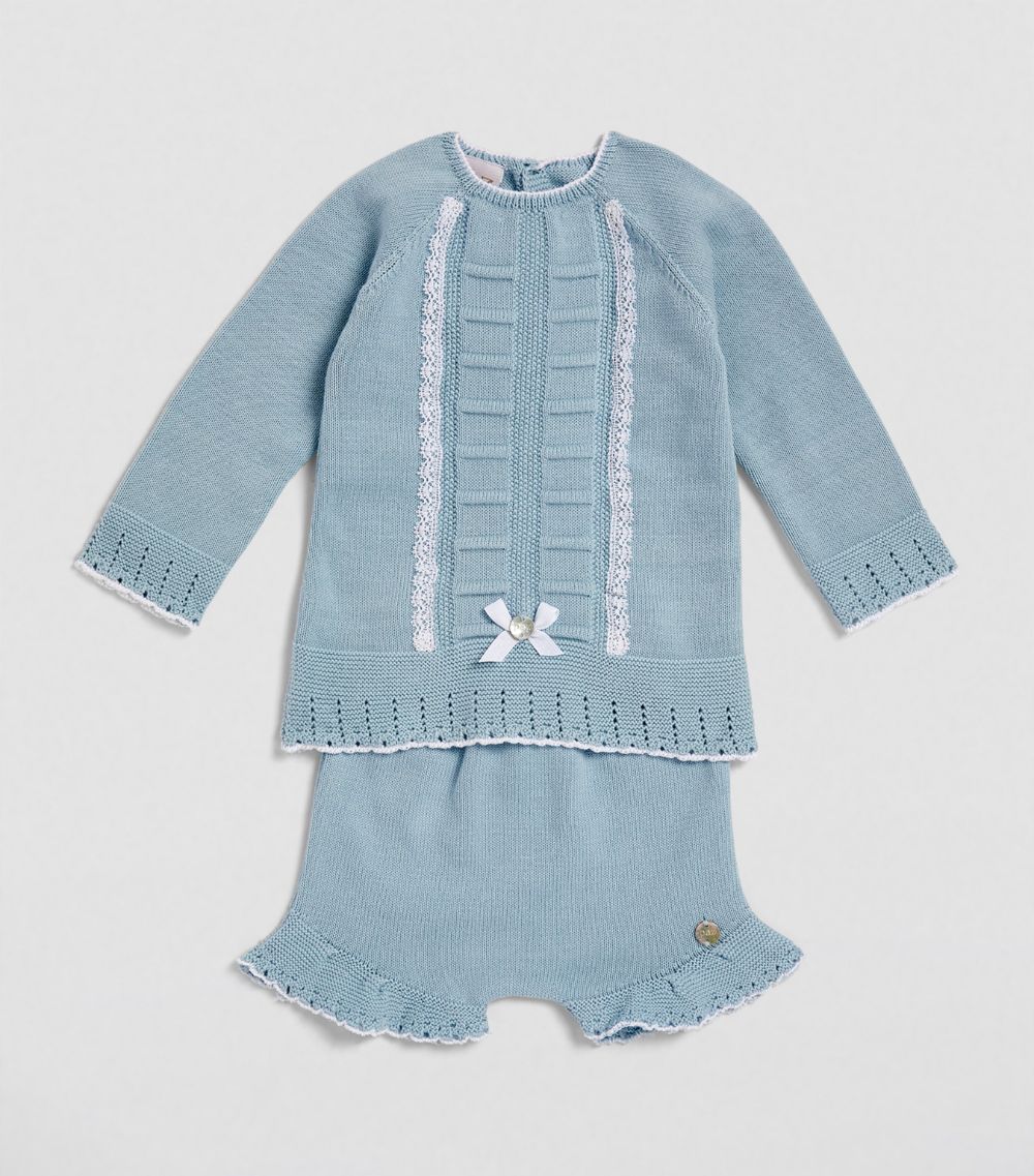 Paz Rodriguez Paz Rodriguez Knitted Cardigan And Shorts Set (0-12 Months)
