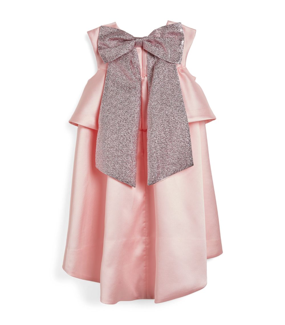 Hucklebones London Hucklebones London Satin Bow-Detail Dress (2-12 Years)