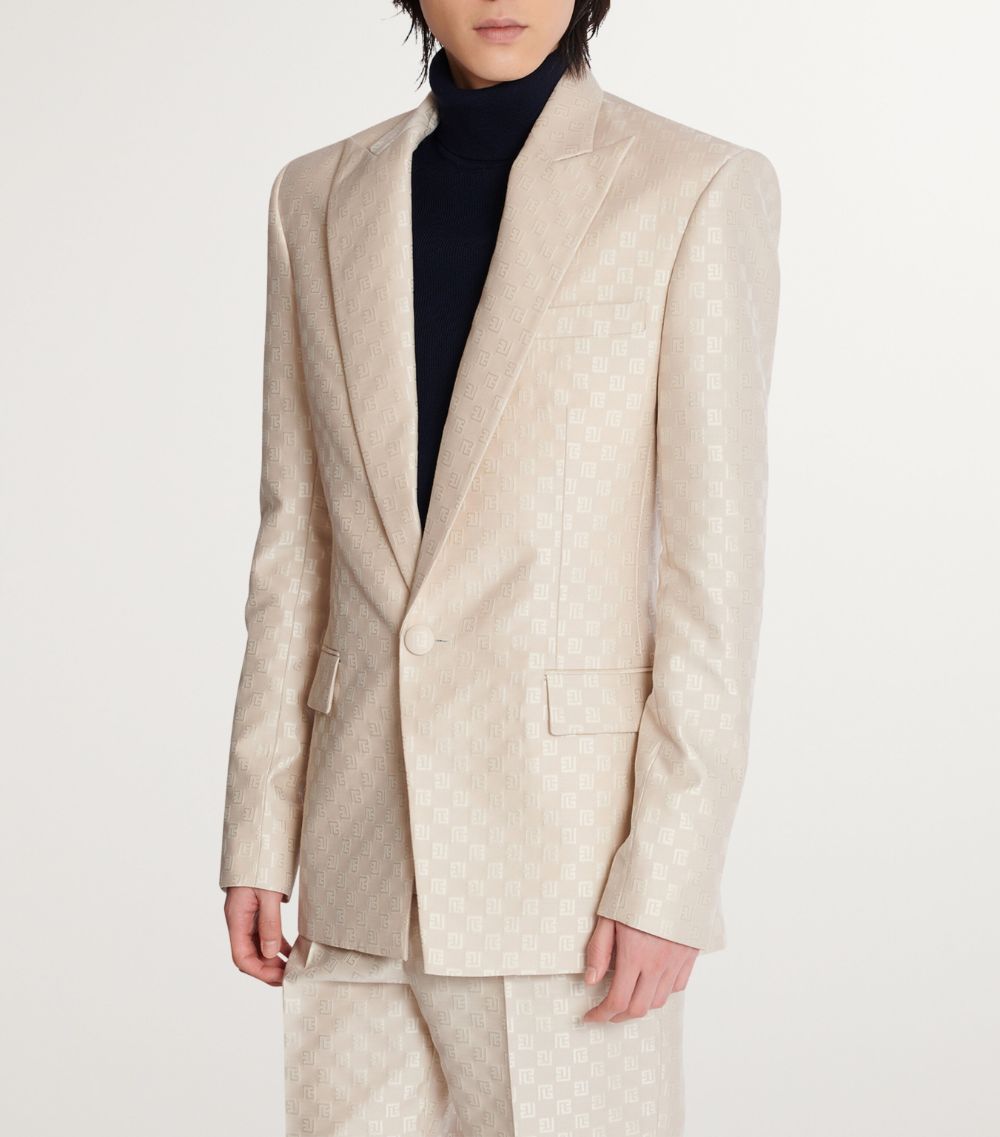 Balmain Balmain Virgin Wool-Blend Pb Labyrinth Blazer