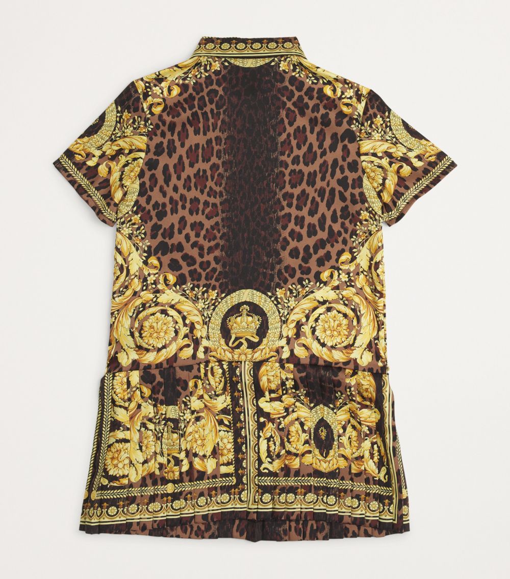 Young Versace Versace Kids Barocco Leopard Shirt Dress (4-14 Years)