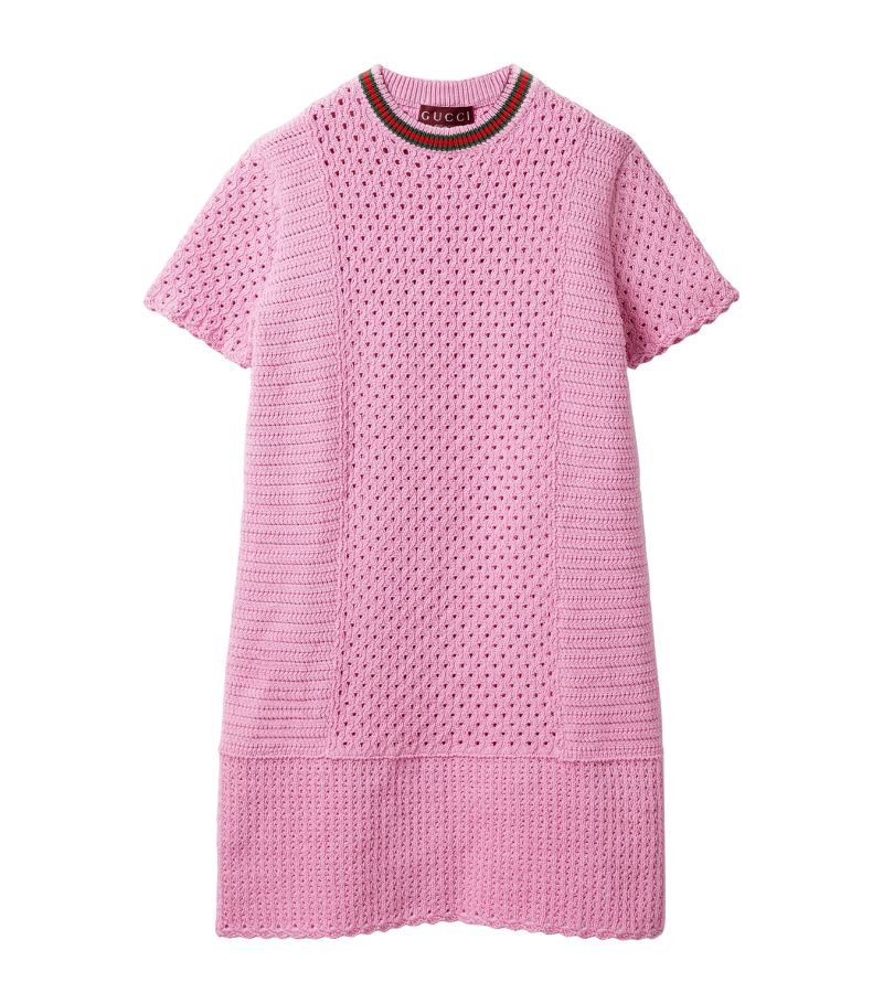 Gucci Gucci Cotton Crochet-Effect Mini Dress