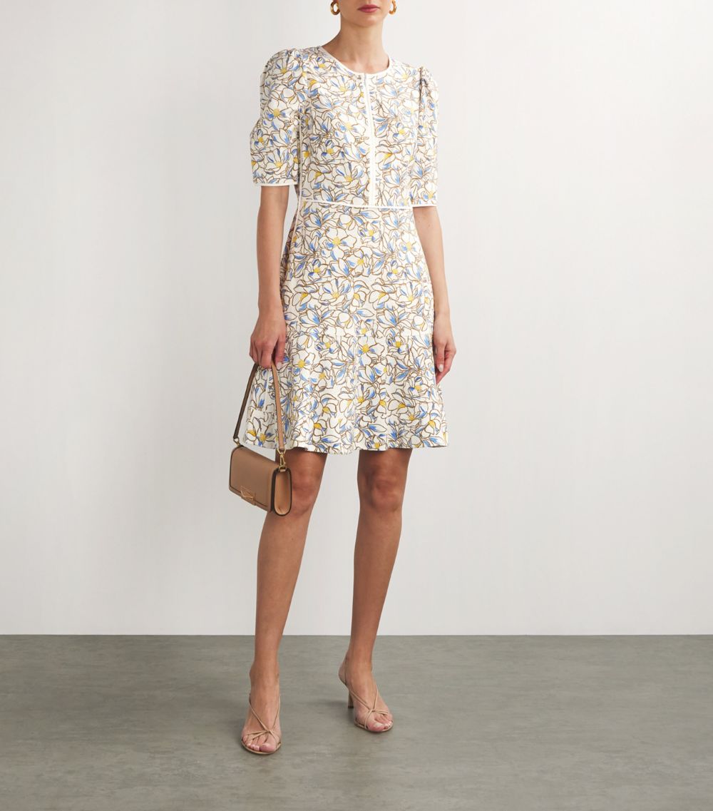 Me+Em Me+Em Floral Jacquard Fit-And-Flare Dress