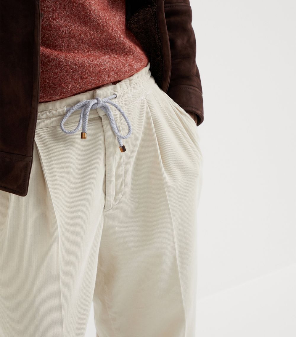 Brunello Cucinelli Brunello Cucinelli Cotton Corduroy Drawstring Trousers