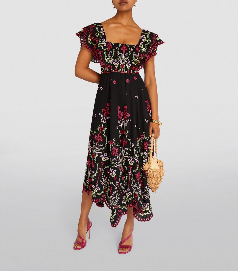 Charo Ruiz Ibiza Charo Ruiz Ibiza Ruffle-Sleeve Embroidered Midi Dress