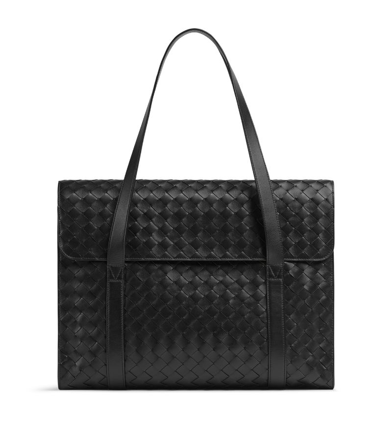 Bottega Veneta Bottega Veneta Leather Intrecciato Portfolio Briefcase