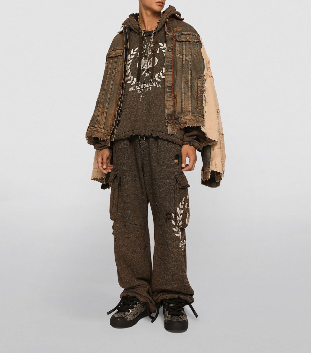 Dolce & Gabbana Dolce & Gabbana Distressed Oversized Cargo Sweatpants