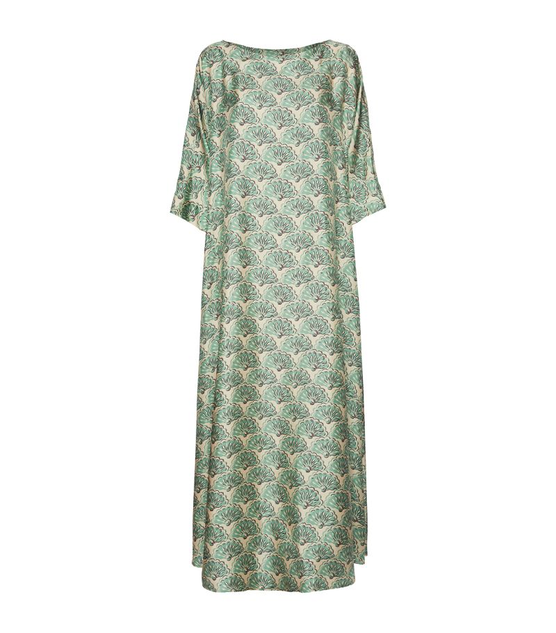 La Doublej La Doublej Silk Muumuu Maxi Dress