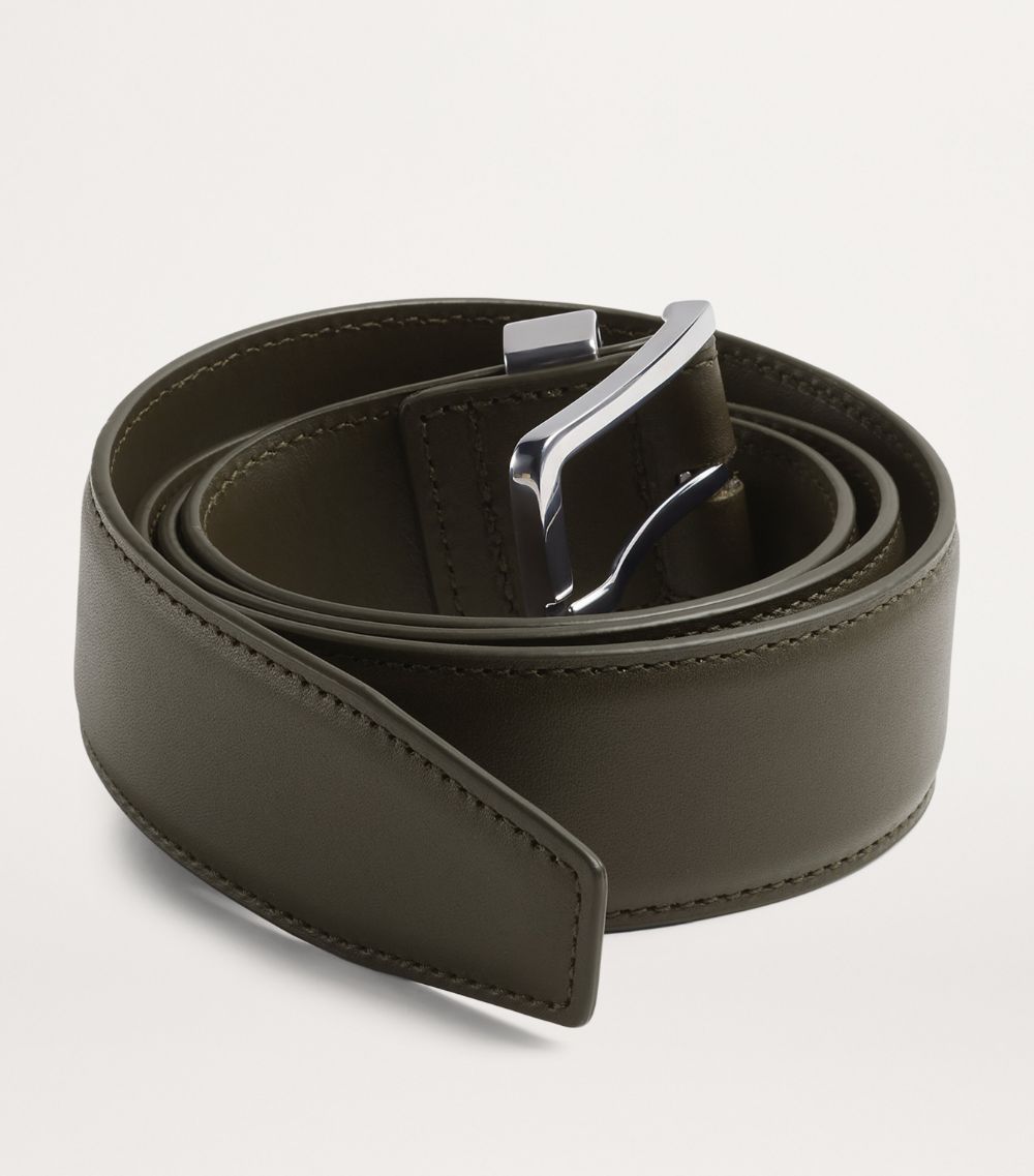 Bottega Veneta Bottega Veneta Leather Intreccio Loop Belt