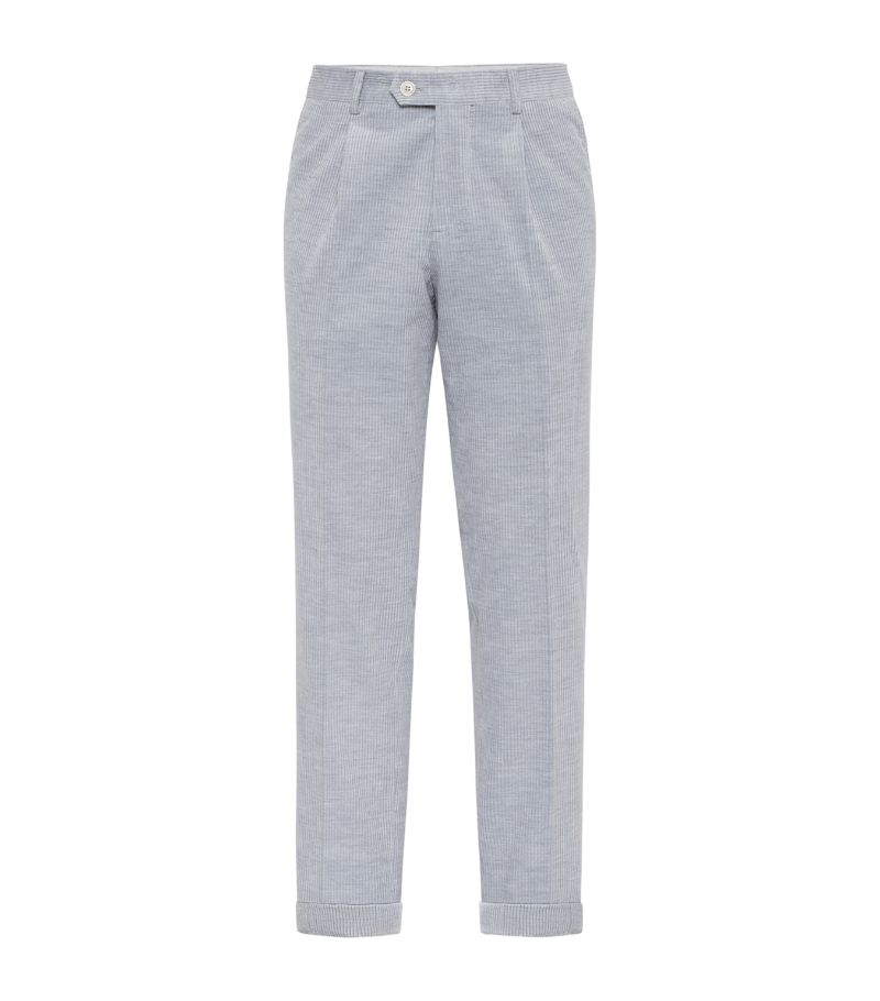 Brunello Cucinelli Brunello Cucinelli Cotton-Cashmere Corduroy Tapered Trousers