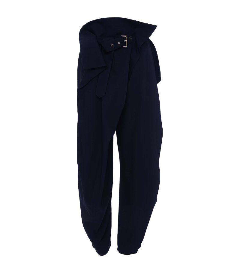 Jw Anderson Jw Anderson Wool Fold-Over Trousers