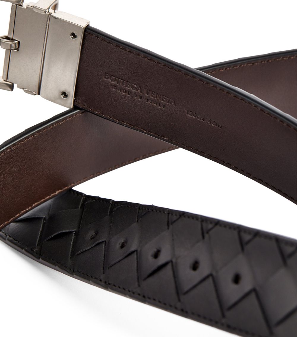 Bottega Veneta Bottega Veneta Leather Intrecciato Belt