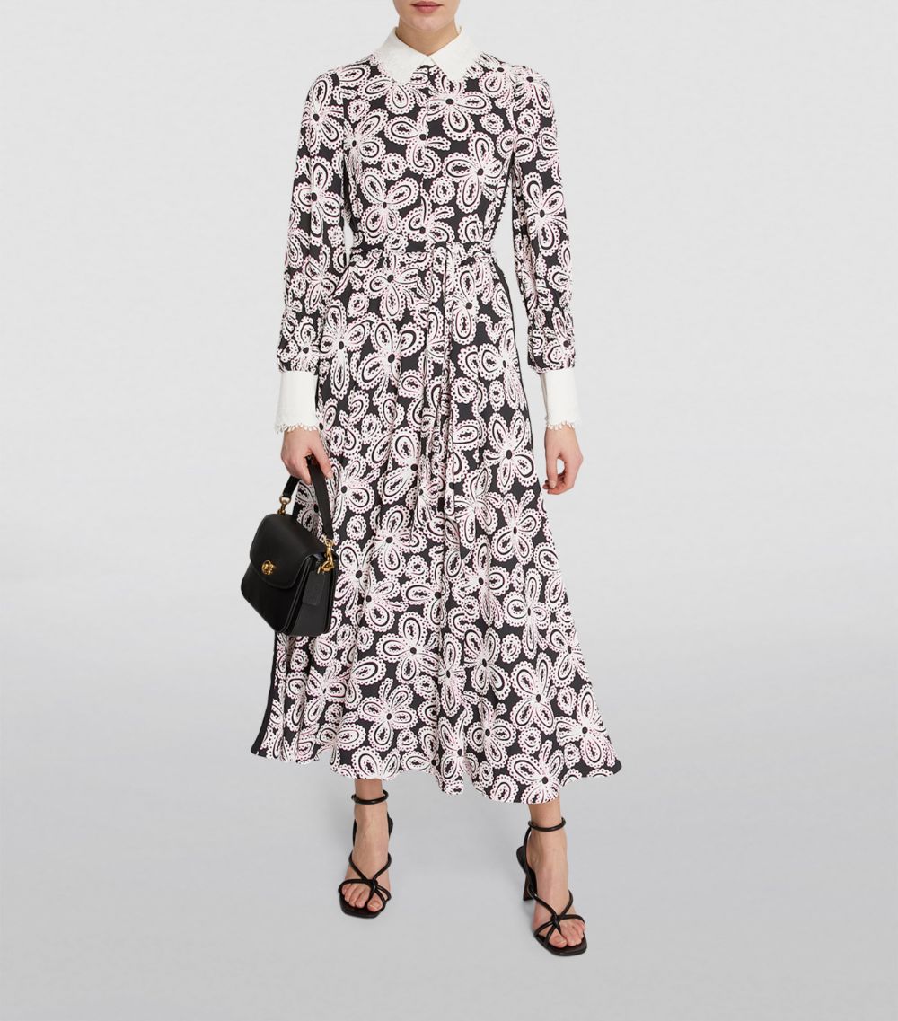 Me+Em Me+Em Floral Print Shirt Maxi Dress