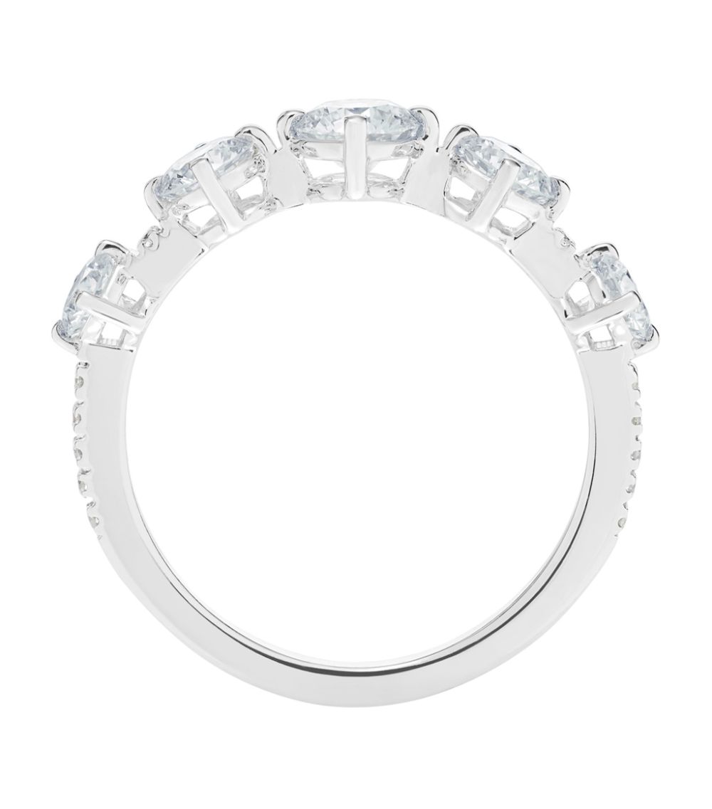 De Beers Jewellers De Beers Jewellers White Gold And Diamond Arpeggia One Row Ring