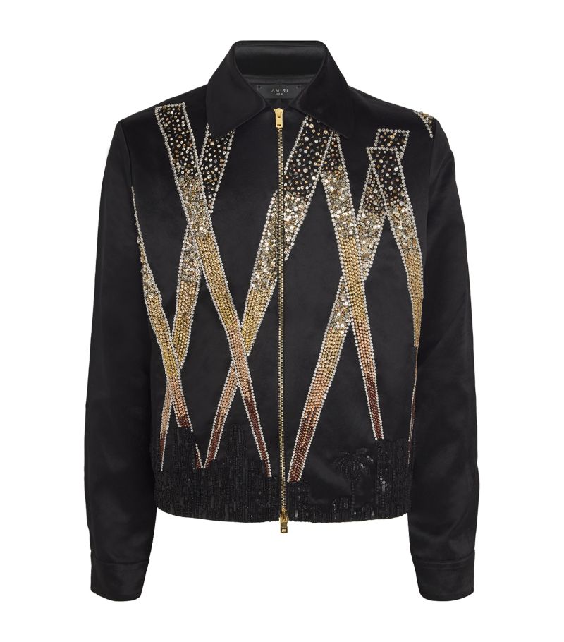 Amiri Amiri Crystal-Embellished Spotlight Blouson Jacket