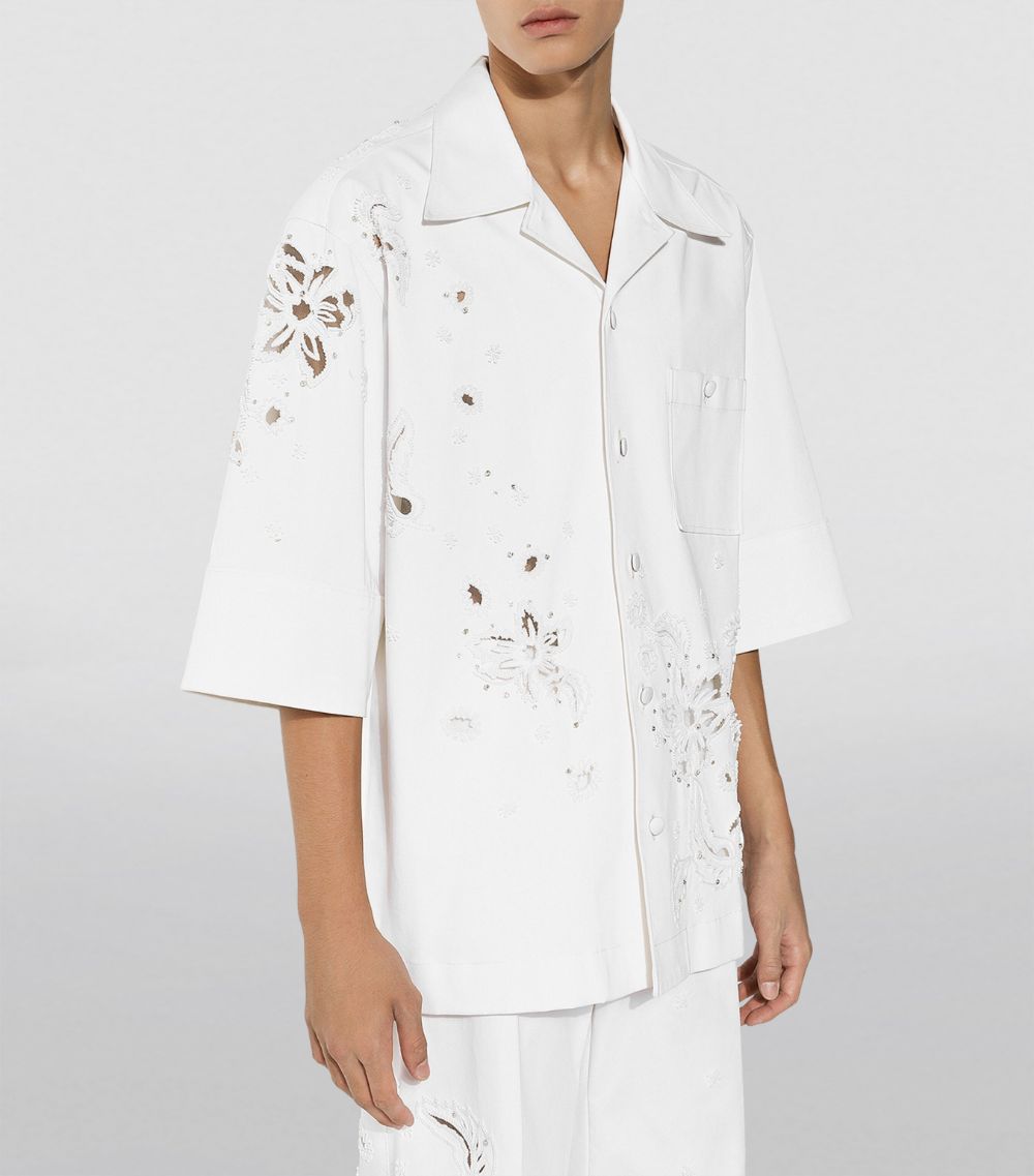 Dolce & Gabbana Dolce & Gabbana Floral-Embroidered Shirt