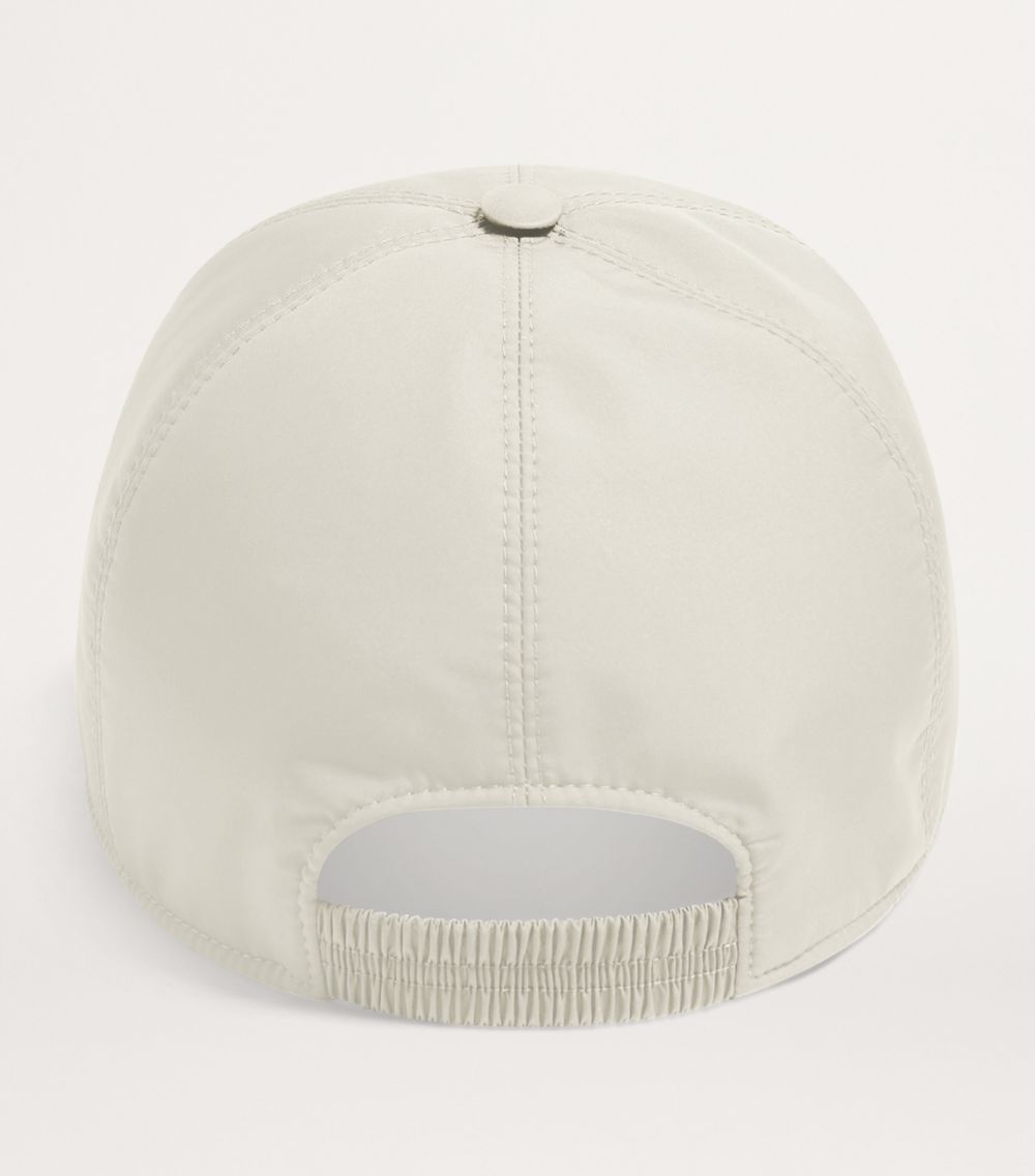 zegna Zegna Leather-Trim Baseball Cap