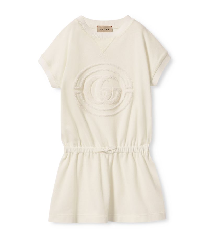 Gucci Gucci Kids Cotton Logo-Embroidered Dress (4-12 Years)