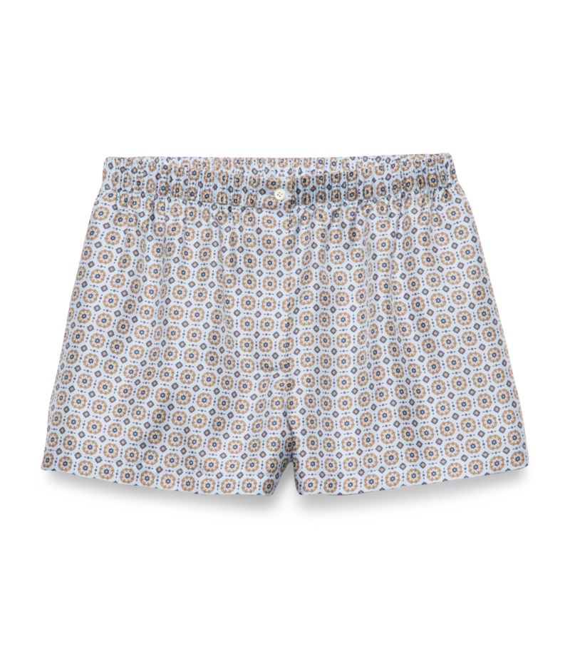 Prada Prada Silk Twill Printed Shorts