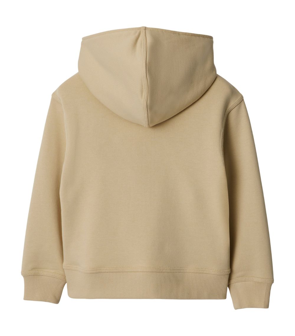 Burberry Burberry Kids Cotton Ekd Appliqué Hoodie (3-14 Years)