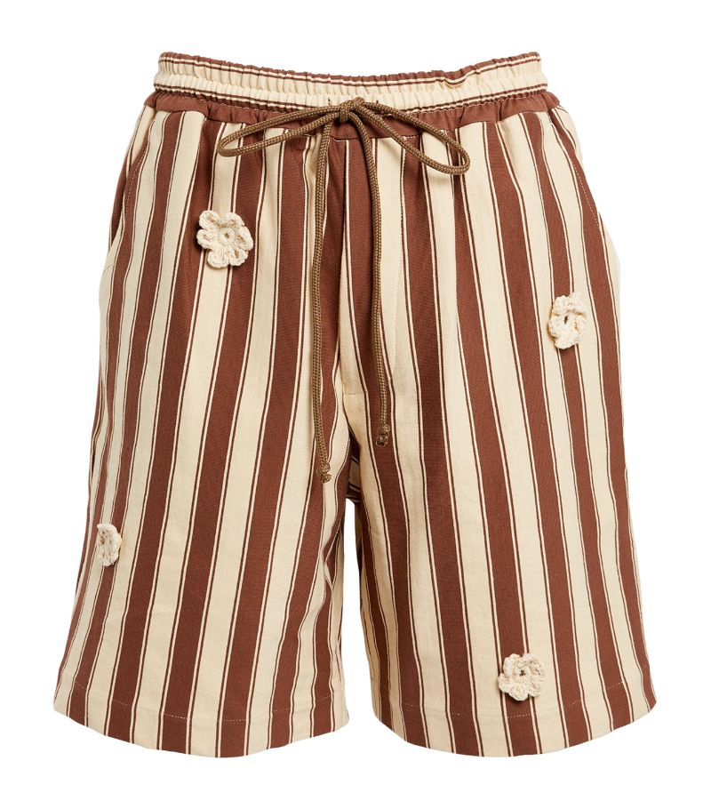 Song For The Mute Song For The Mute Striped Floral Shorts