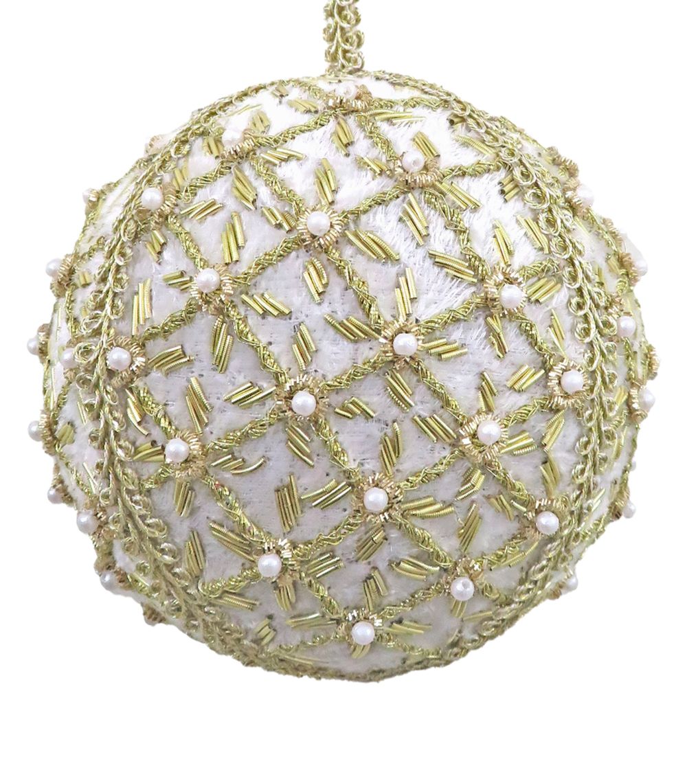 Harrods Harrods Velvet Embellished Bauble